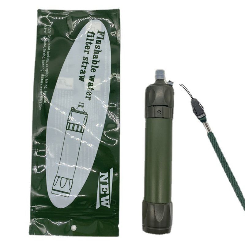 QJ-A10 Emergency Survival Water Straw Portable Personal Plastic Water Filter (No FDA, BPA-Free)
