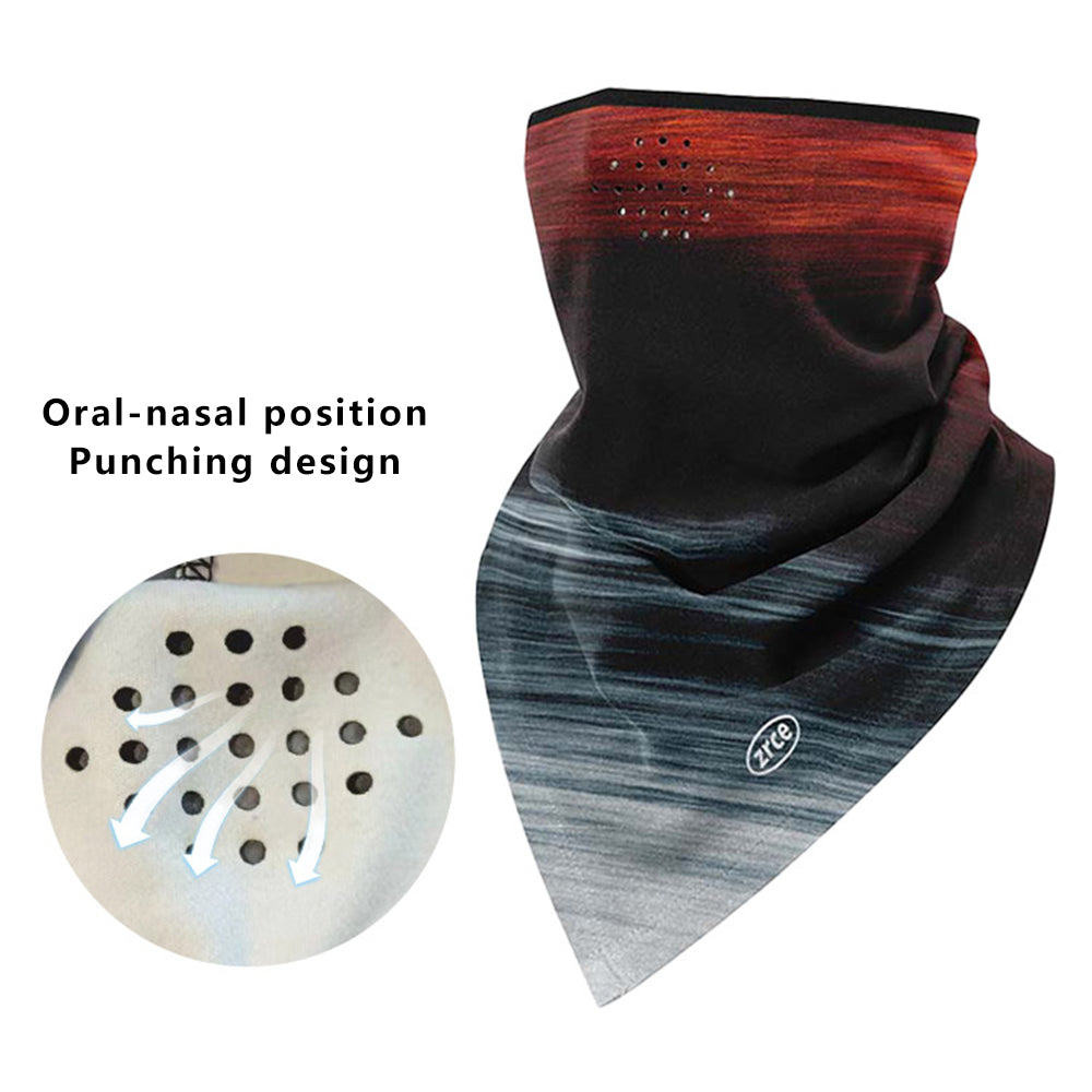 ZRCE PE Windproof Winter Skiing Cycling Face Neck Cover Warm Triangle Scarf