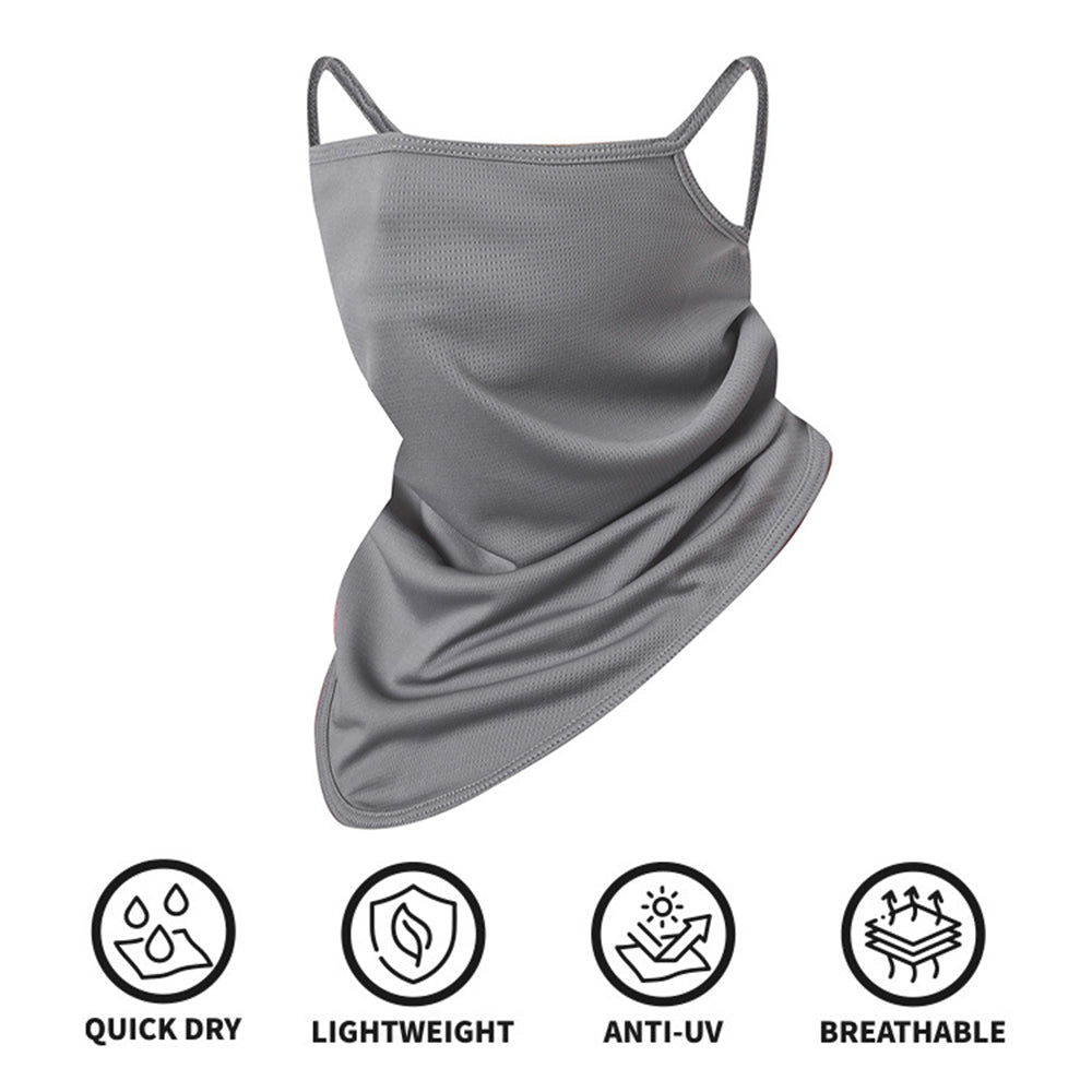 ZRCE PA05 Summer Sun-proof Mask Scarf Ear Hanging Breathable Polyester Face Neck Cover