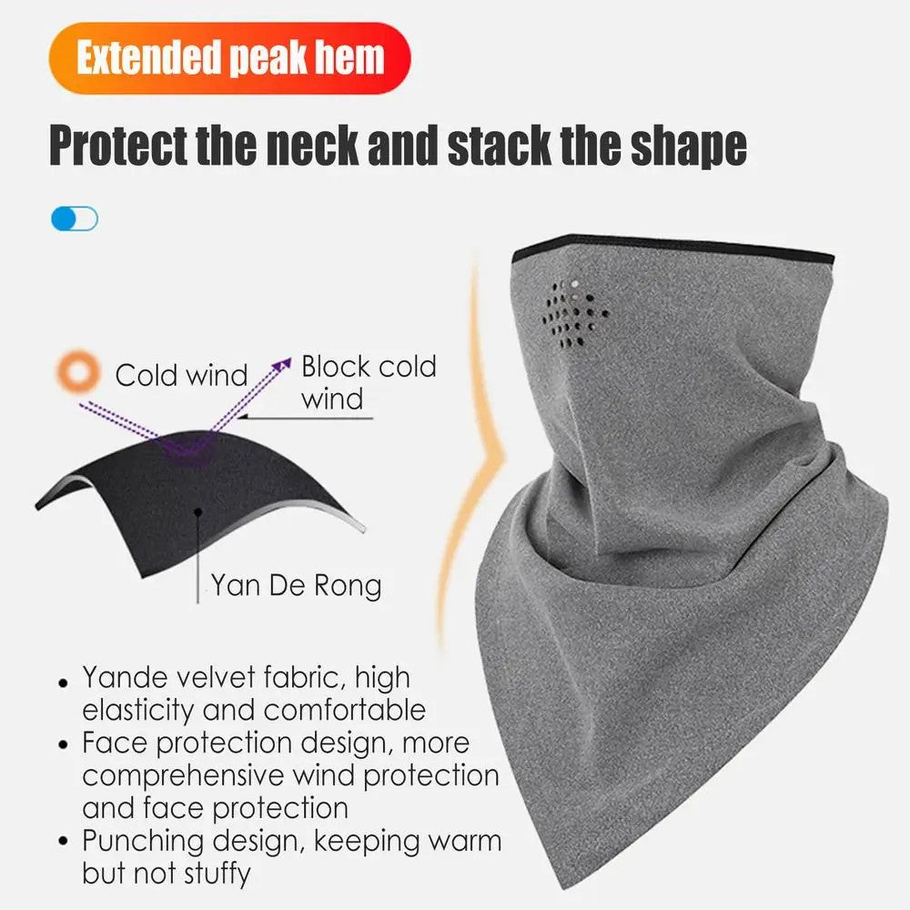 ZRCE PA03 Winter Cycling Windproof Face Mask Ear Hanging Triangle Neck Gaiter