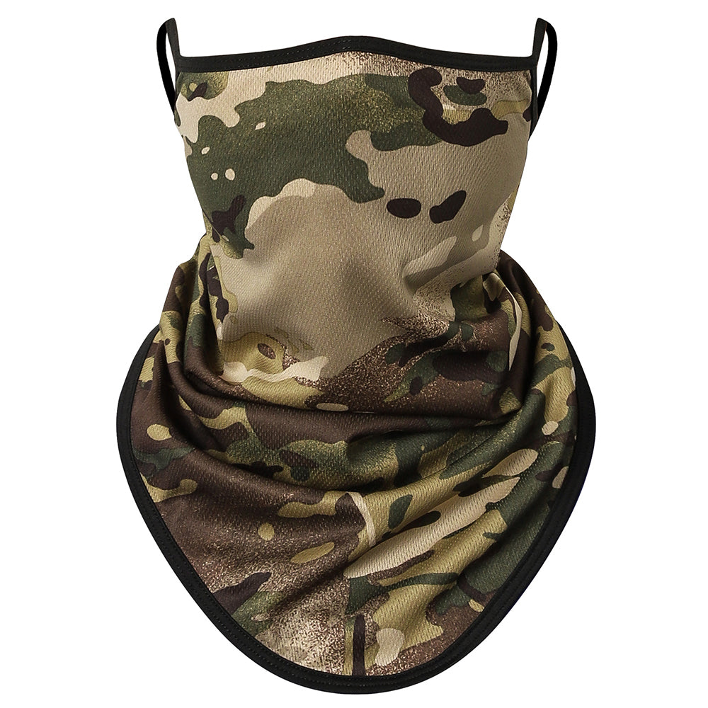 ZRCE PA06 Summer Cycling Camouflage Sun-proof Mask Scarf Ear Hanging Polyester Face Neck Cover