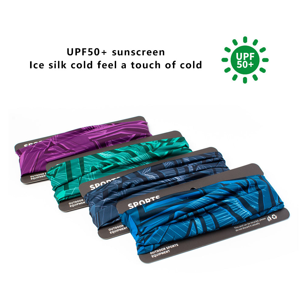 ZRCE YD UPF50+ Outdoor Sun Protection Face Mask Ice Silk Breathable Neck Scarf