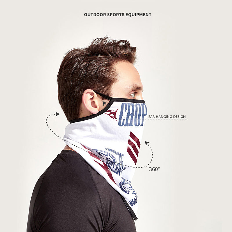 ZRCE GE Outdoor Sun-proof Mask Scarf Ear Hanging Motorcycle Anti-UV Face Neck Cover