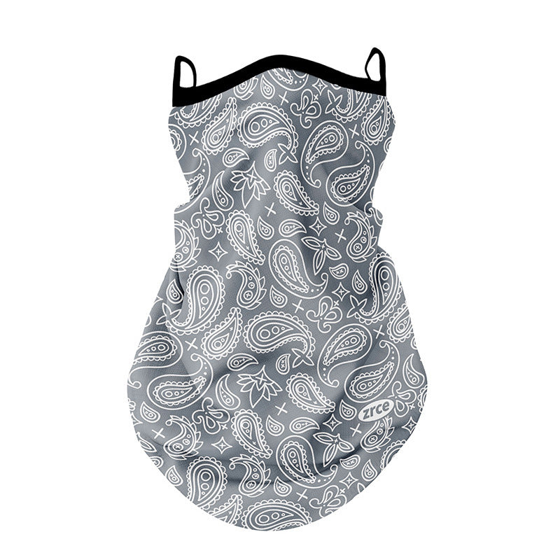 ZRCE GE Stylish Outdoor Sun-proof Mask Scarf Ear Hanging Breathable Anti-UV Face Neck Cover