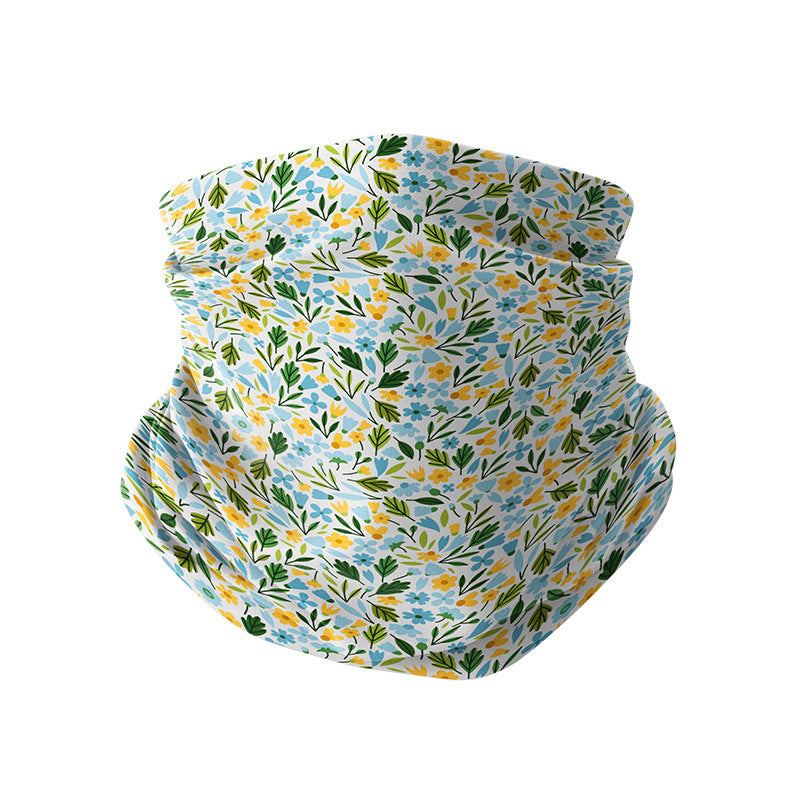 ZRCE UPF50+ Children Outdoor Cycling Face Mask Colorful Pattern Neck Gaiter