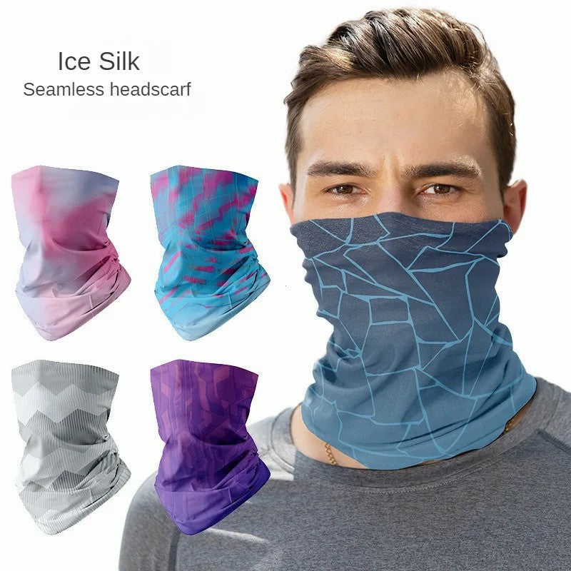 YD Outdoor Fishing Ice Silk Face Mask Anti-UV Cycling Neck Gaiter, 25*50cm