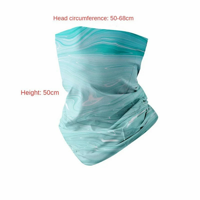 YD Outdoor Fishing Ice Silk Face Mask Anti-UV Cycling Neck Gaiter, 25*50cm