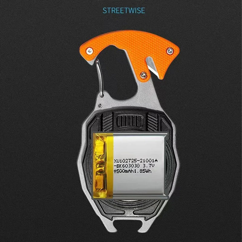W5147 Multi-function Cigarette Lighter Outdoor Emergency Light Bottle Opener Whistle