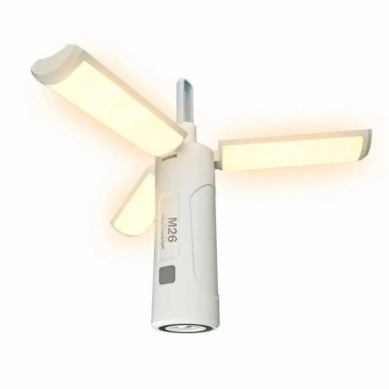 M26 LED Camping Lantern Collapsible Light  USB Rechargeable Phone Charger 2000mAh Powerful Flashlight