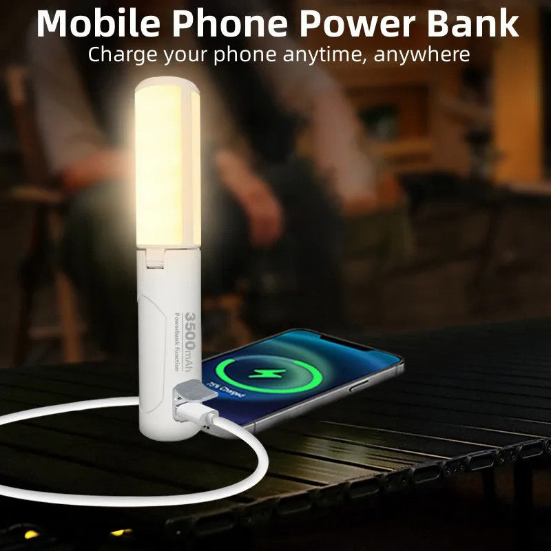 M26 LED Camping Lantern Collapsible Light  USB Rechargeable Phone Charger 2000mAh Powerful Flashlight