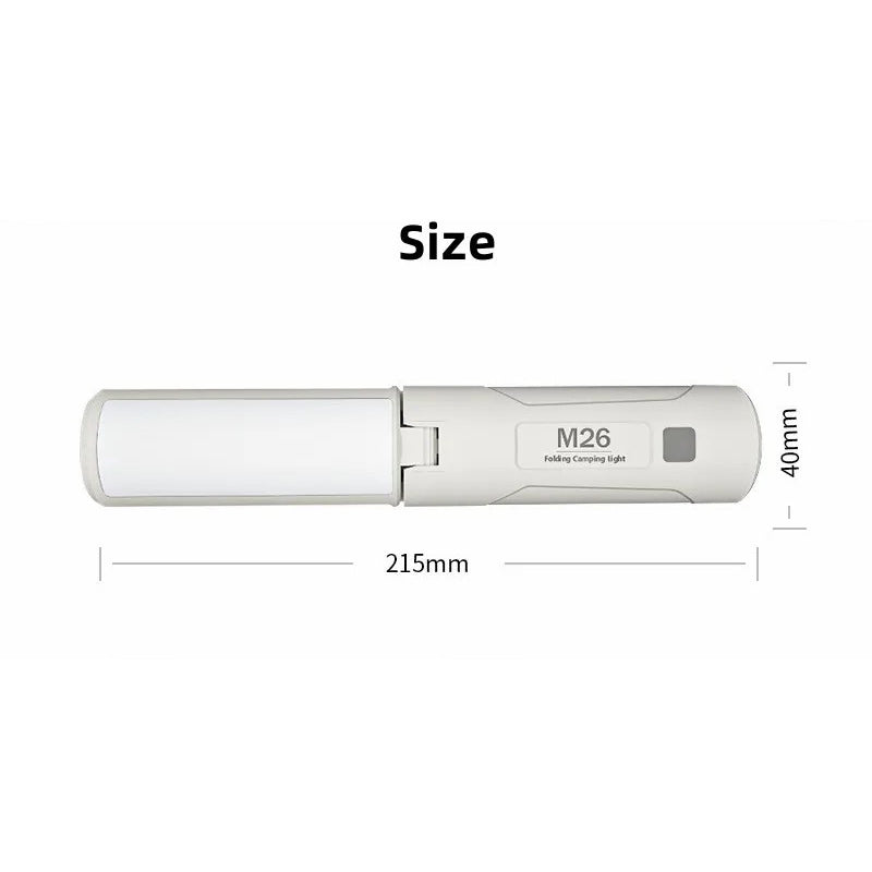 M26 LED Camping Lantern Collapsible Light  USB Rechargeable Phone Charger 2000mAh Powerful Flashlight