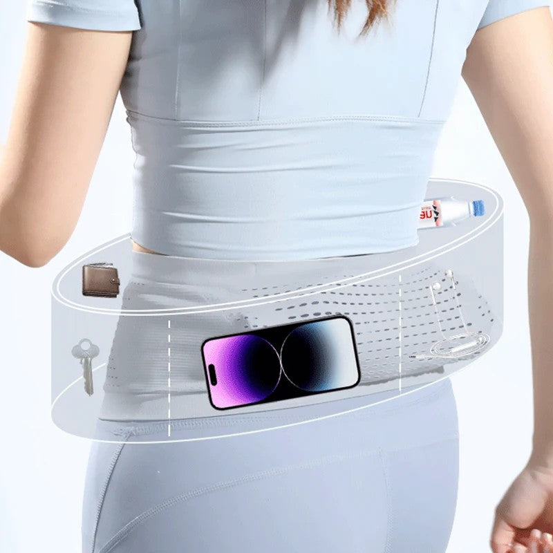 JUXI BB02 Elastic Running Belt Waist Bag Fanny Pack for Carrying Cell Phones