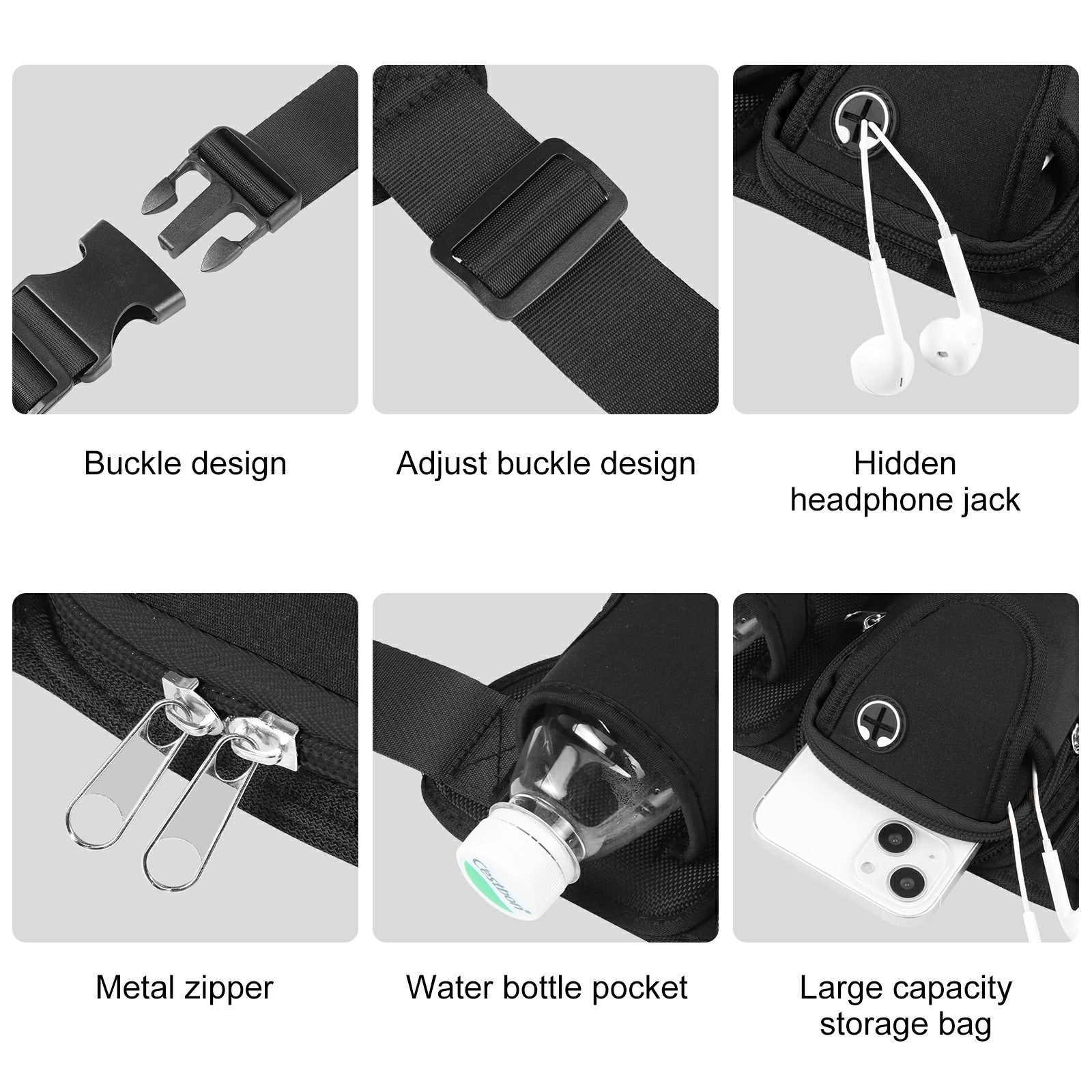 HAWEEL HWL2139 Elastic Running Waist Bag Fanny Pack for Phones Bottles