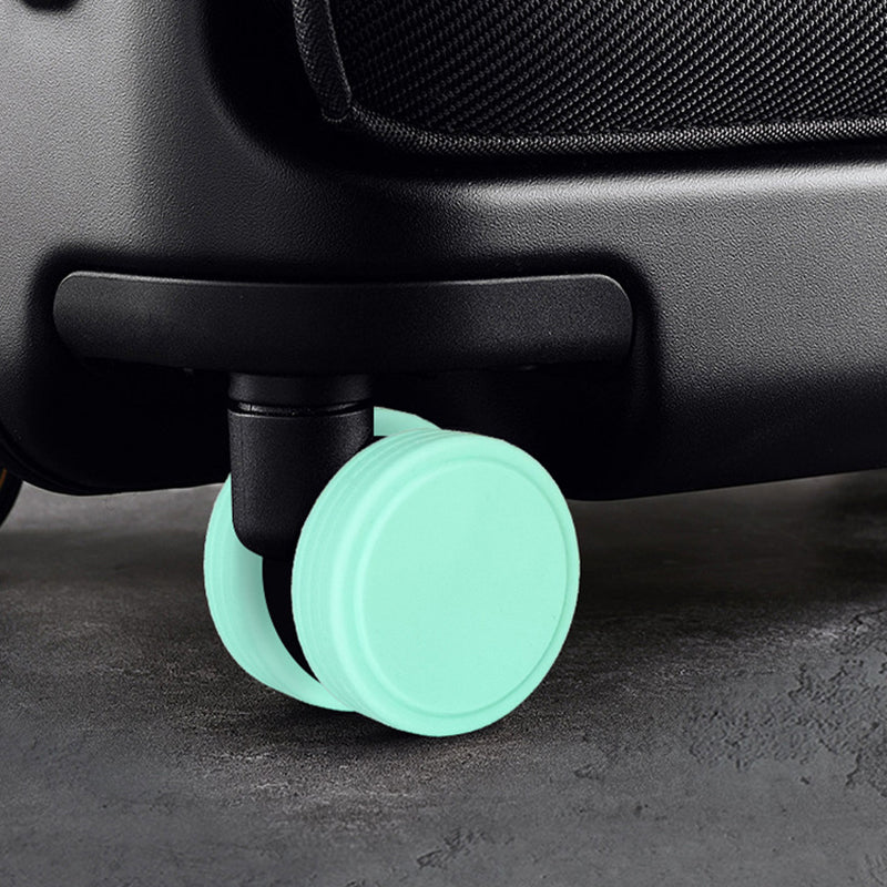 Reduce Noise Luggage Wheel Protective Cover Trolley Case Wheel Silicone Sleeve - Purple