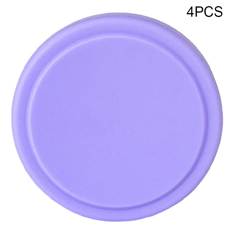 4Pcs Luggage Wheel Protective Cover Reduce Noise Trolley Case Wheel Silicone Sleeve - Purple