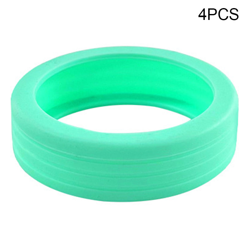 4PCS Carry-On Luggage Wheel Covers Hollow-Out Silicone Silent Protection Cases - Mint Green