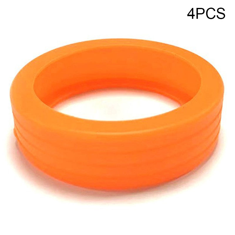4PCS Carry-On Luggage Wheel Covers Hollow-Out Silicone Silent Protection Cases - Mint Green