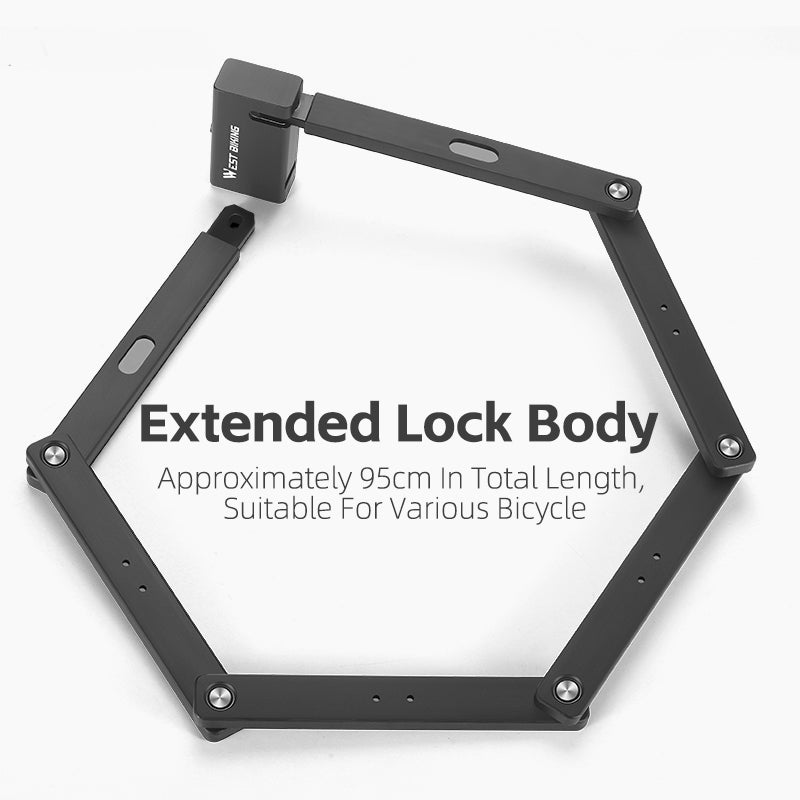 WEST BIKING YP0705096 Folding Bike Combination Lock Anti Theft Bicycle Lock ART Certified