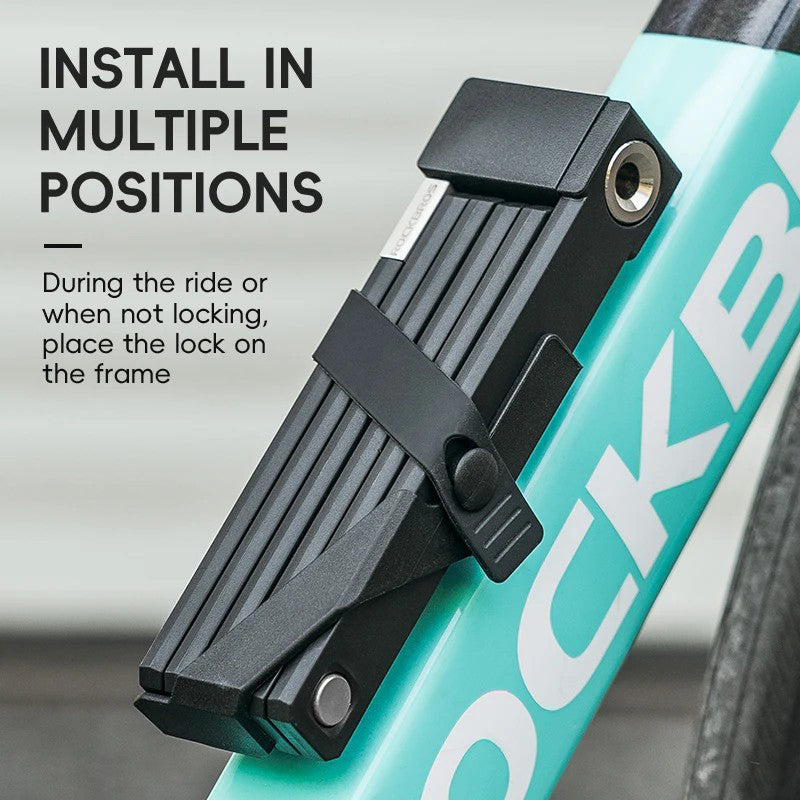 ROCKBROS 32140003 809 Folding Bicycle Lock Motorcycle Bike Anti Theft Lock