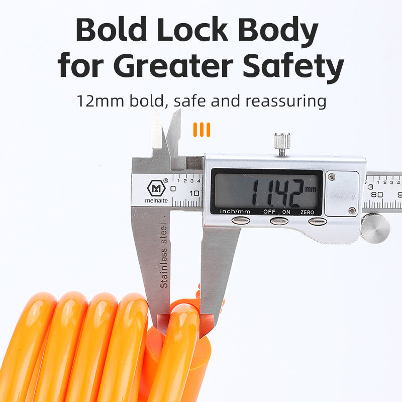 WEST BIKING YP0705100 115cm Extendable Steel Cable Anti-theft Bicycle Lock