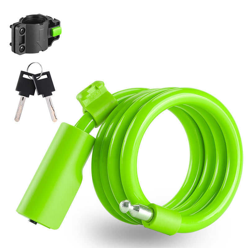 WEST BIKING YP0705100 115cm Extendable Steel Cable Anti-theft Bicycle Lock