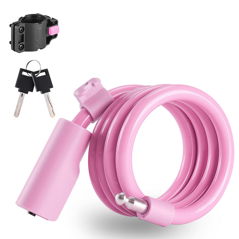 WEST BIKING YP0705100 115cm Extendable Steel Cable Anti-theft Bicycle Lock