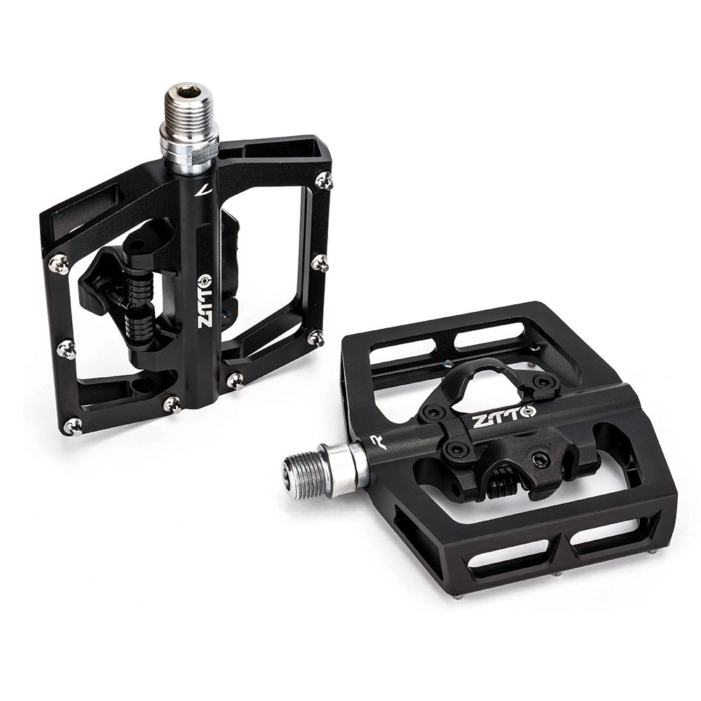 ZTTO STPD15 1 Pair Bicycle Anti-slip Pedals Aluminum Alloy Bike Cycling SPD Flat Pedals with Cleats