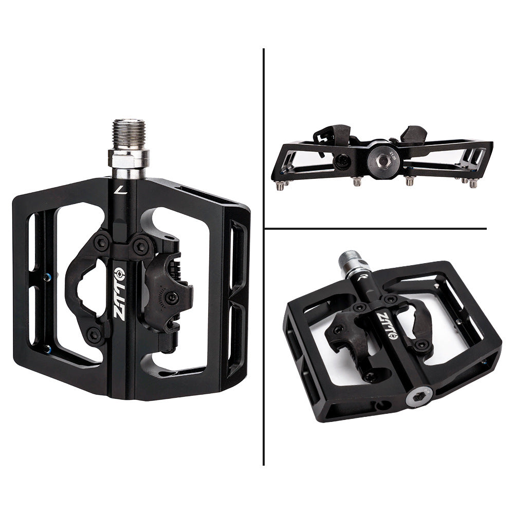 ZTTO STPD15 1 Pair Bicycle Anti-slip Pedals Aluminum Alloy Bike Cycling SPD Flat Pedals with Cleats