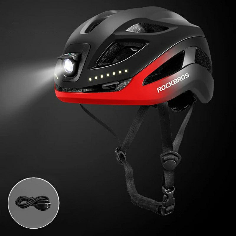 ROCKBROS ZK-077 Warning Light Cycling Helmet Bicycle Helmet Head Protector (CE)