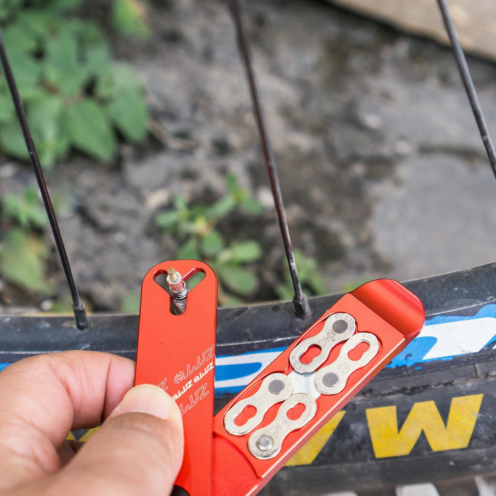 ZTTO MSKQ 4-in-1 Bicycle Chain Link Remover Aluminum Alloy Tire Prying Valve Core Removal Tool