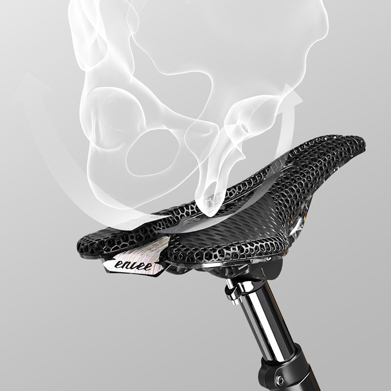 ENLEE E190 3D Printing Bike Cycling Saddle Carbon Fiber Breathable Bicycle Seat