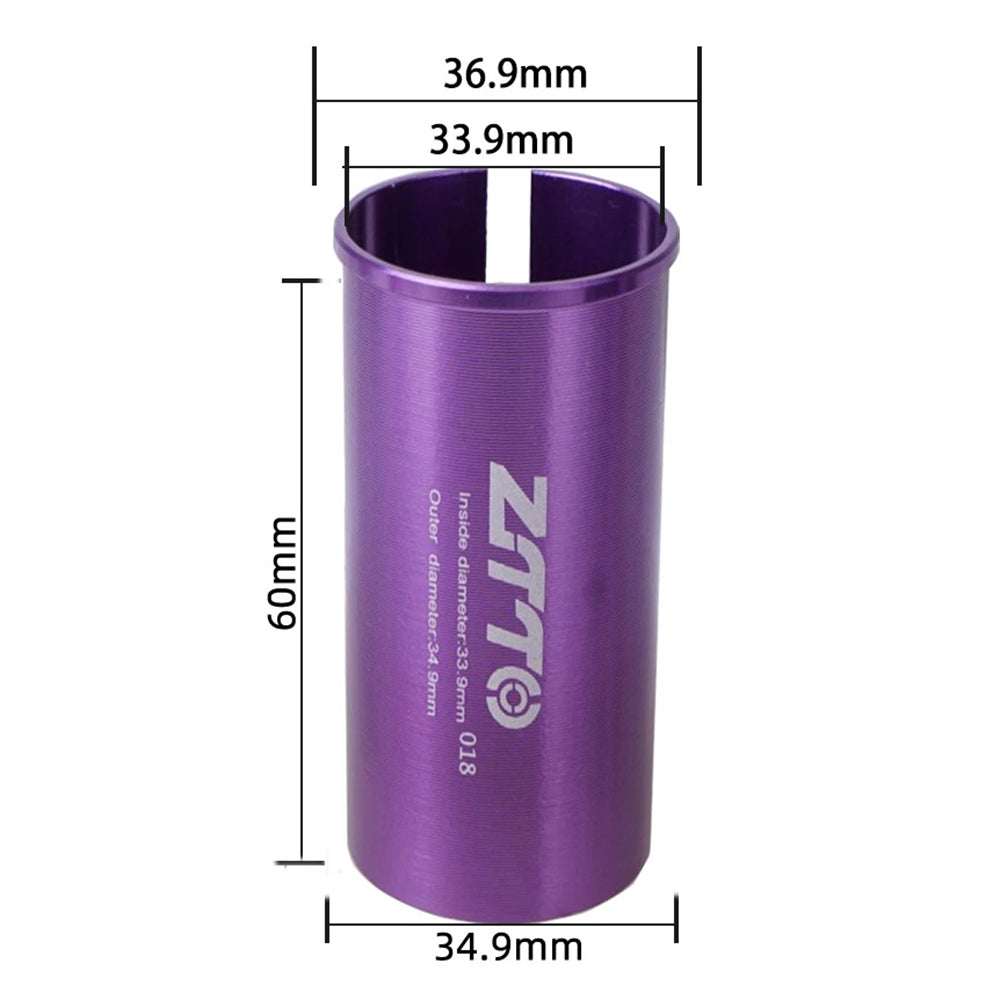 ZTTO Bike Seat Post Adapter Aluminum Bicycle Seat Post Tube Reducing Sleeve Converter