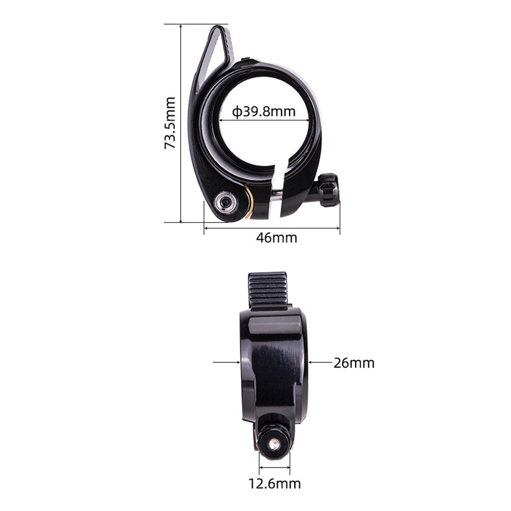 ZTTO JX072 39.8mm Aluminum Alloy Folding Bike Seat Post Clamp Seat Tube Clip