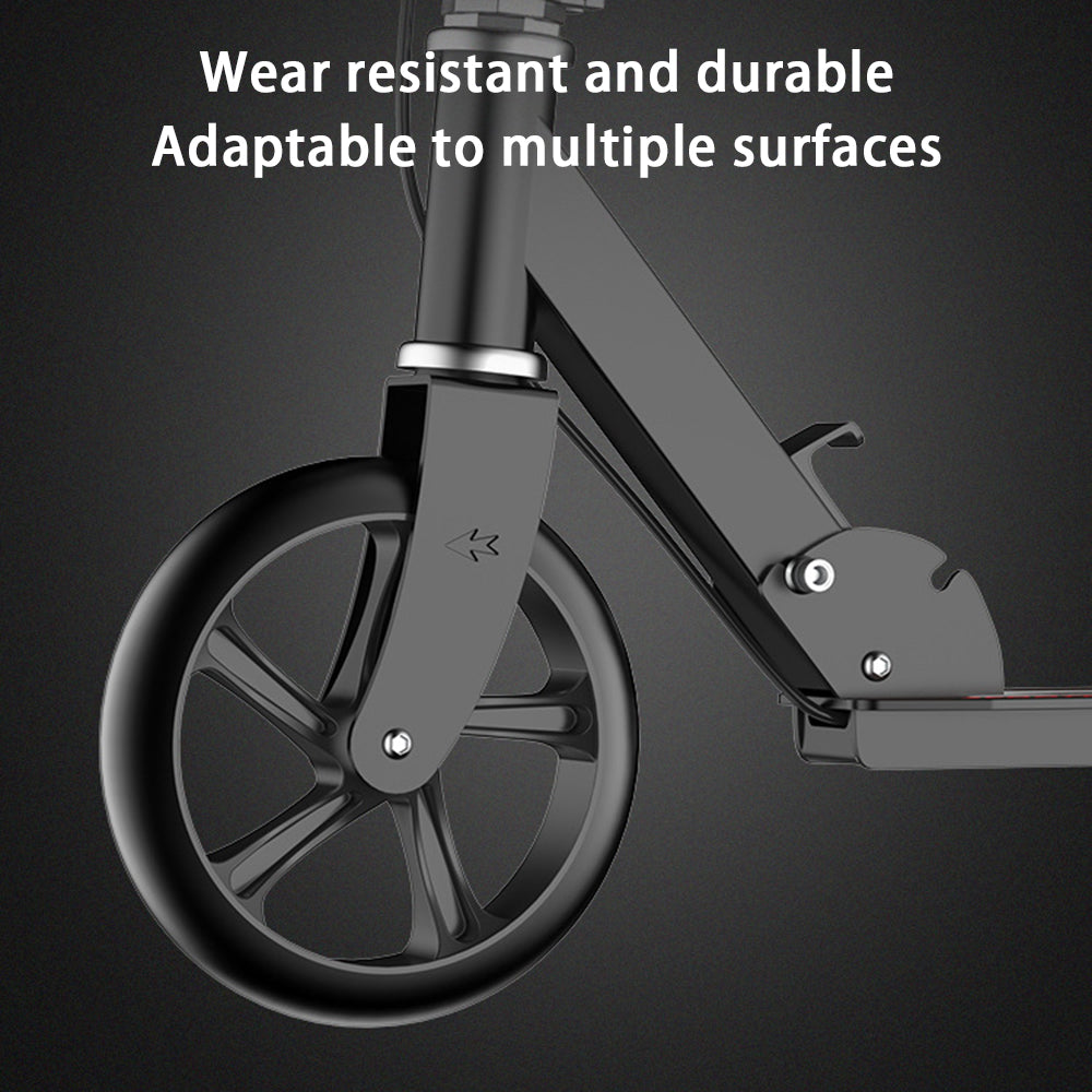 999 Foldable Iron Scooter with Thickened Wheels and Dual Brakes for Adult Teenager