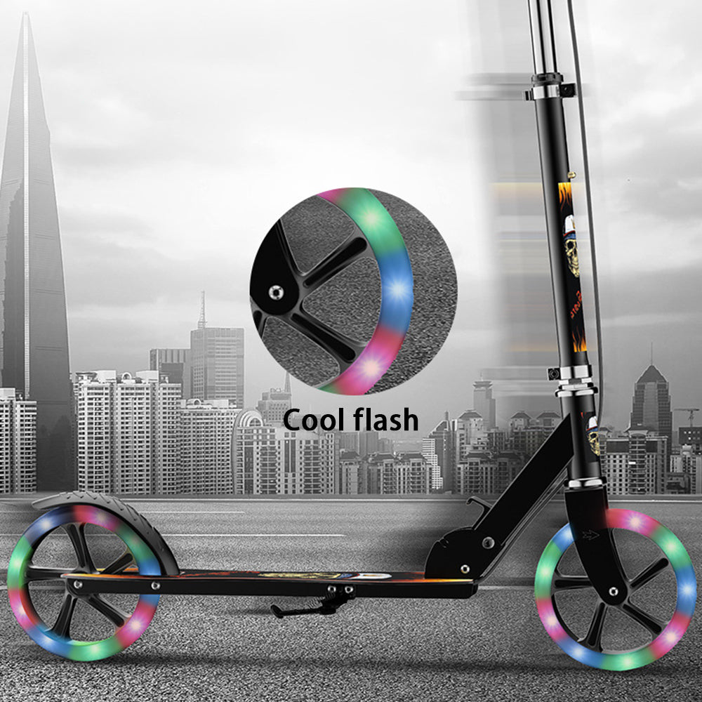 883 Safe Braking 8-Inch Foldable Iron Scooter for Adults (Double Brake Version)
