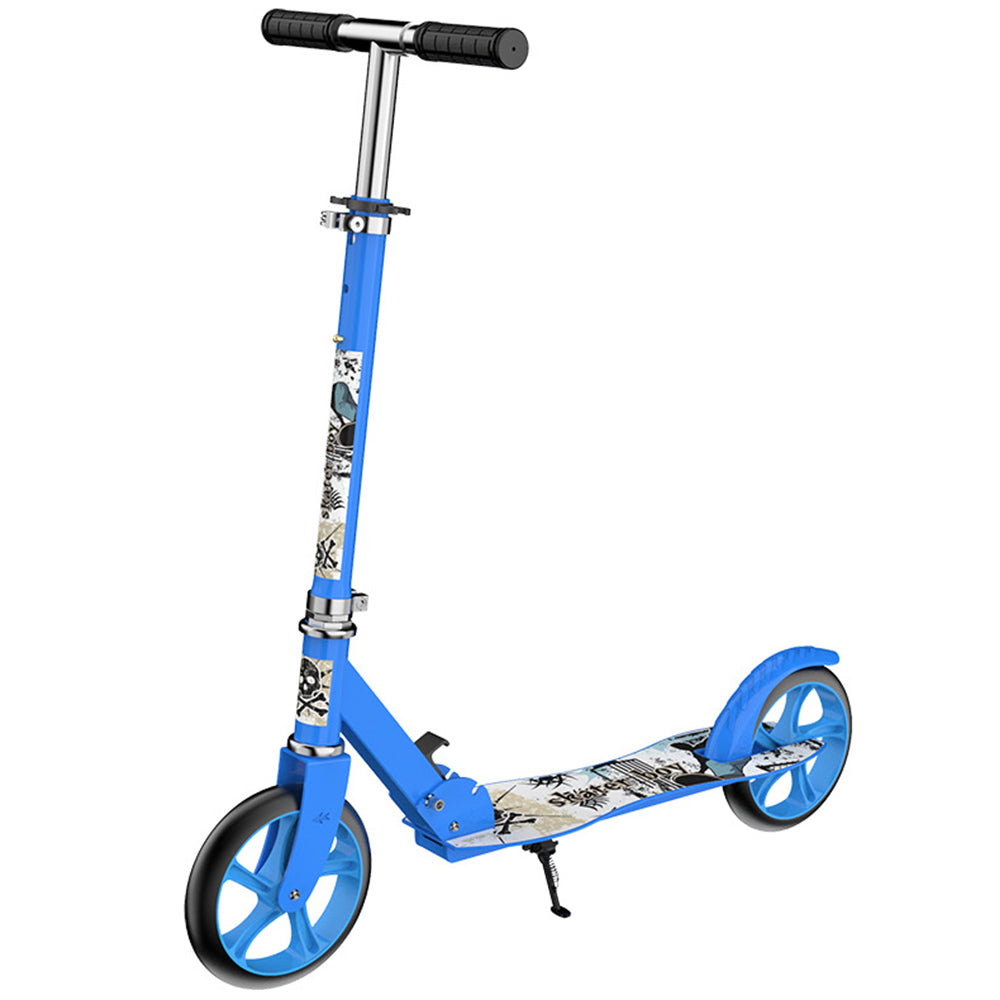 883 Adults 8-Inch Foldable Iron Scooter Light Up Wheels (Single Brake Version)