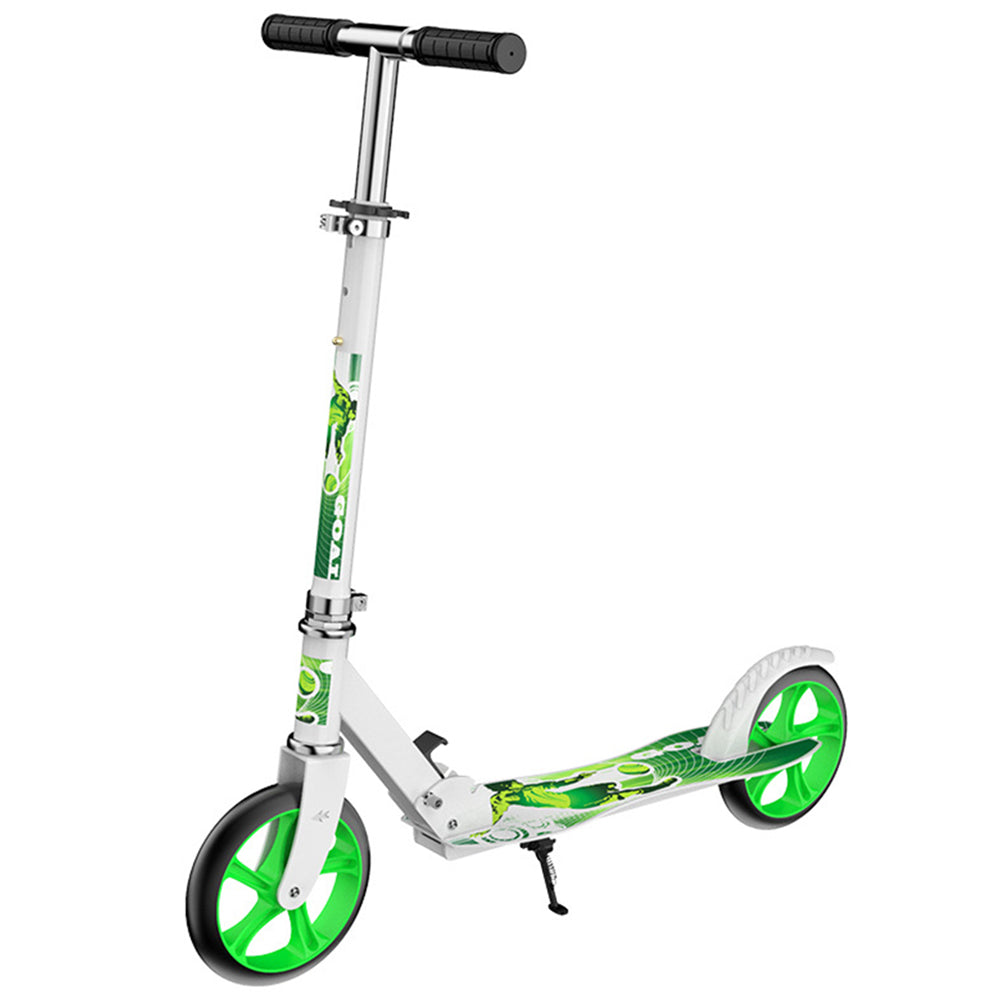 883 Adults 8-Inch Foldable Iron Scooter Light Up Wheels (Single Brake Version)