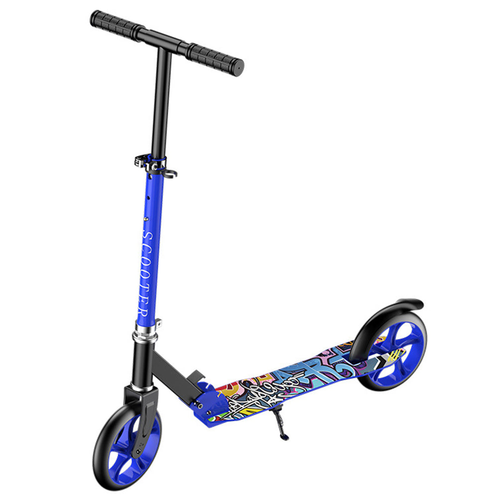 884 PU Wheel Commuting Foldable Iron Scooter with Single Brake for Adults, Students