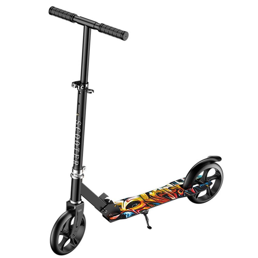 884 PU Wheel Commuting Foldable Iron Scooter with Single Brake for Adults, Students