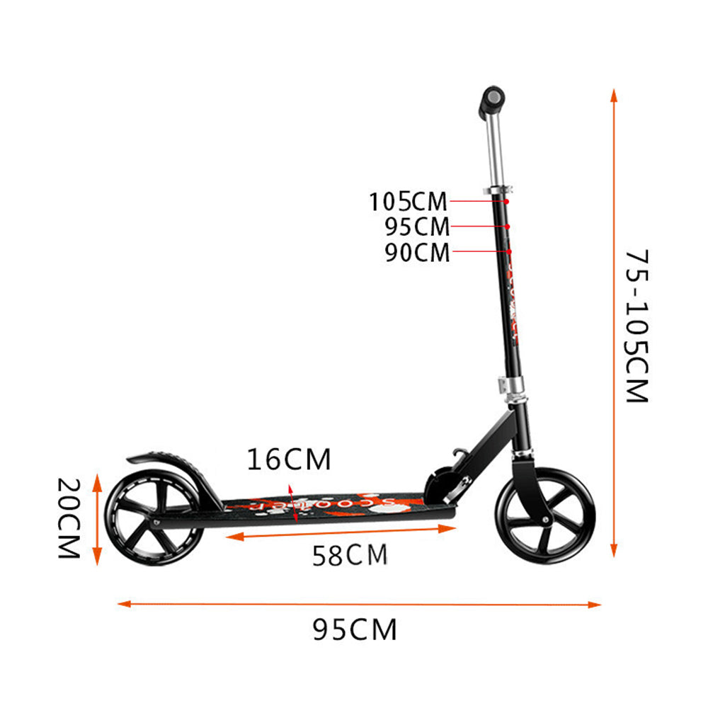 888888 Commuting Foldable Aluminum Alloy Scooter (200 Widened Version)