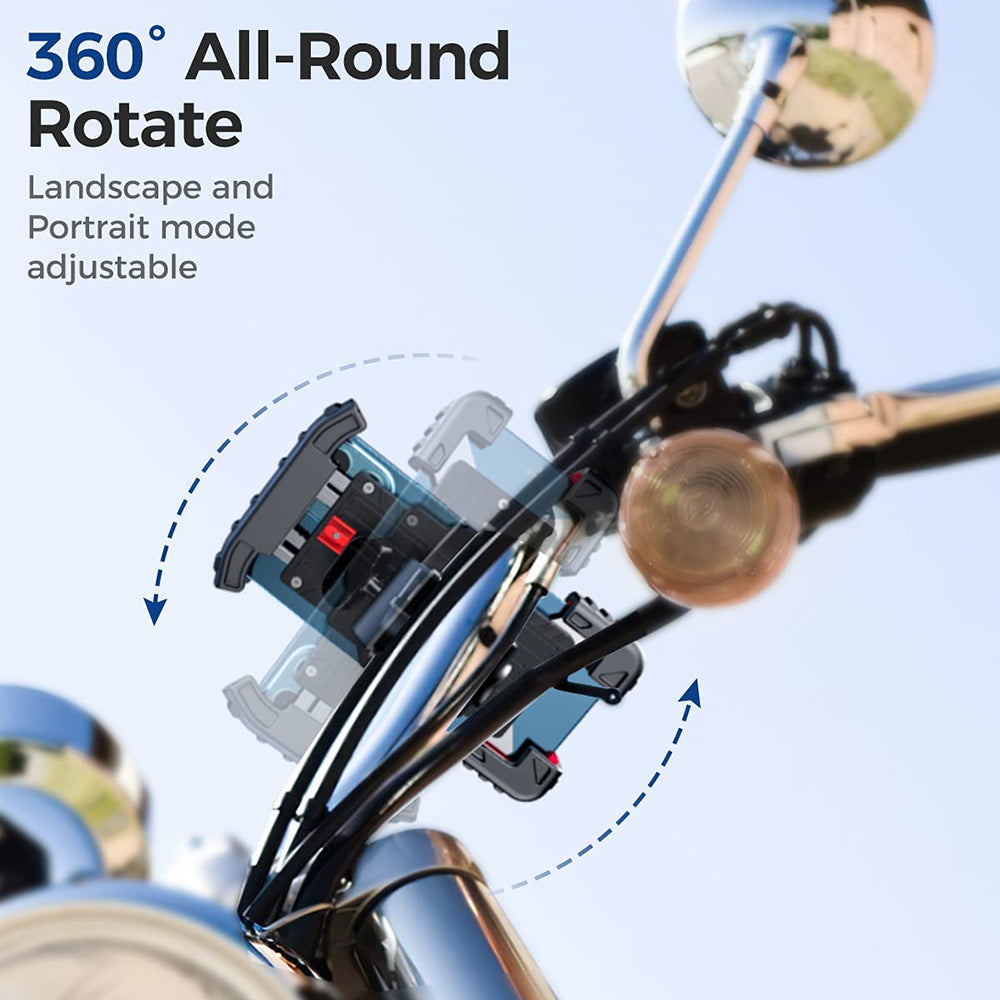 DD-11 Bike Phone Holder Anti-Drop Motorcycle Phone Mount Scooter Phone Clip for 4.7-7 inch Devices