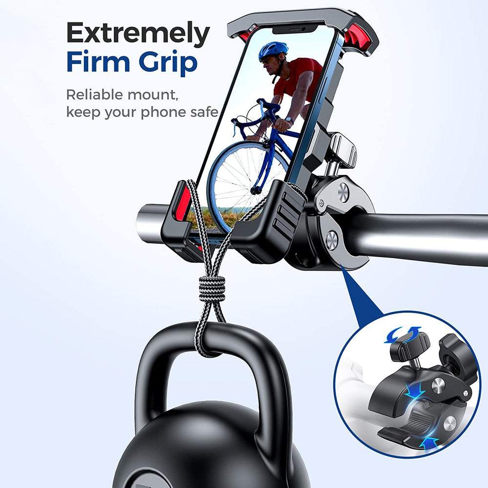 DD-11 Bike Phone Holder Anti-Drop Motorcycle Phone Mount Scooter Phone Clip for 4.7-7 inch Devices