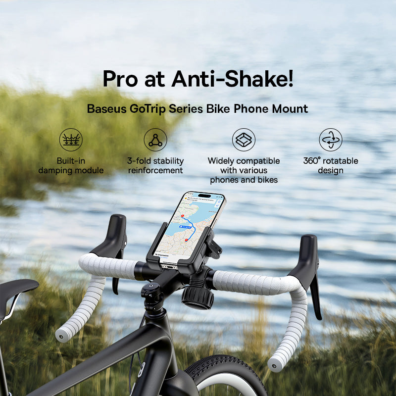 BASEUS GoTrip Series Anti-shake Design Bike Phone Mount for 5.7-7.2 Inch Phones