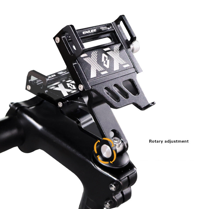 ENLEE Aluminum Alloy Bicycle Handlebar Stem Phone Holder Stand (Rotation Design)
