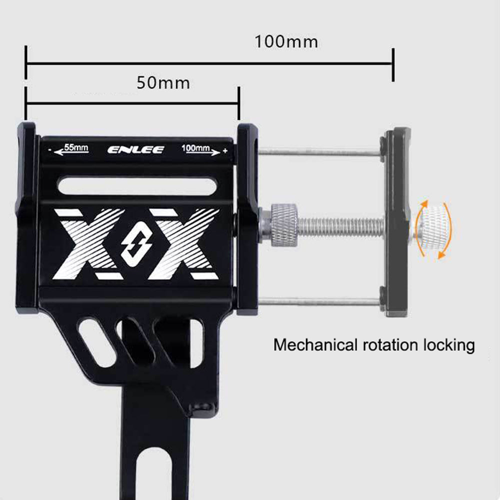 ENLEE Aluminum Alloy Bicycle Handlebar Stem Phone Holder Stand (Rotation Design)