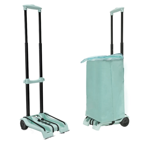 Folding Shopping Trolley 2-Wheels Shopping Cart Grocery Trolley with Storage Bag
