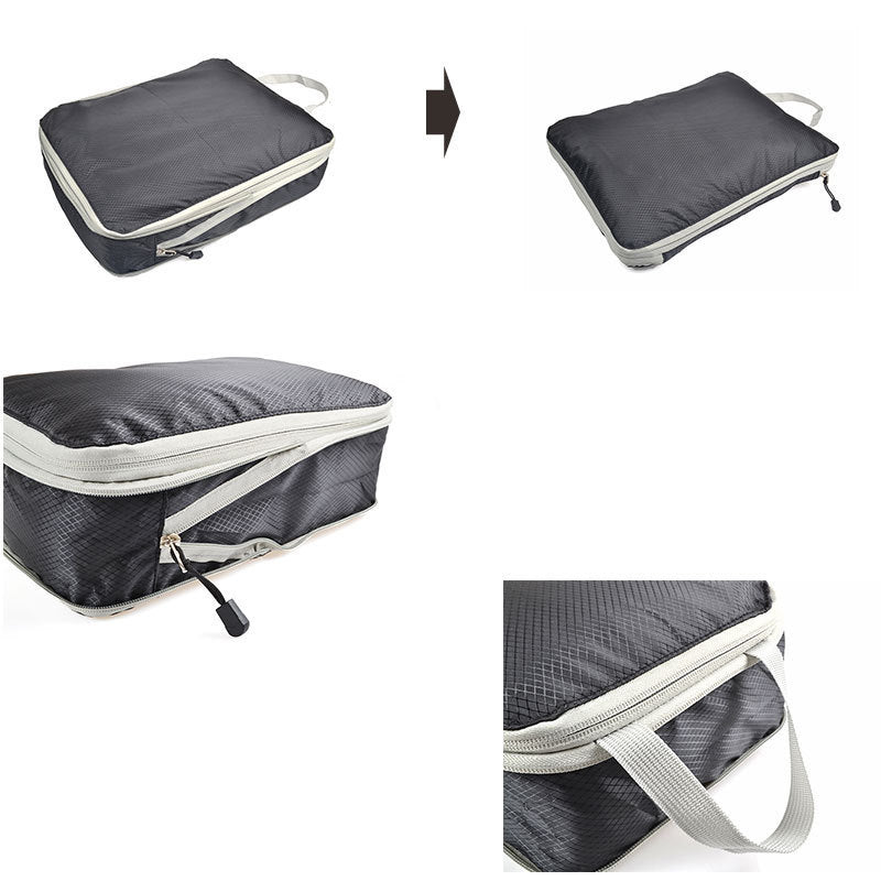 3Pcs Compression Packing Cubes Storage Bags Travel Suitcase Luggage Organizers