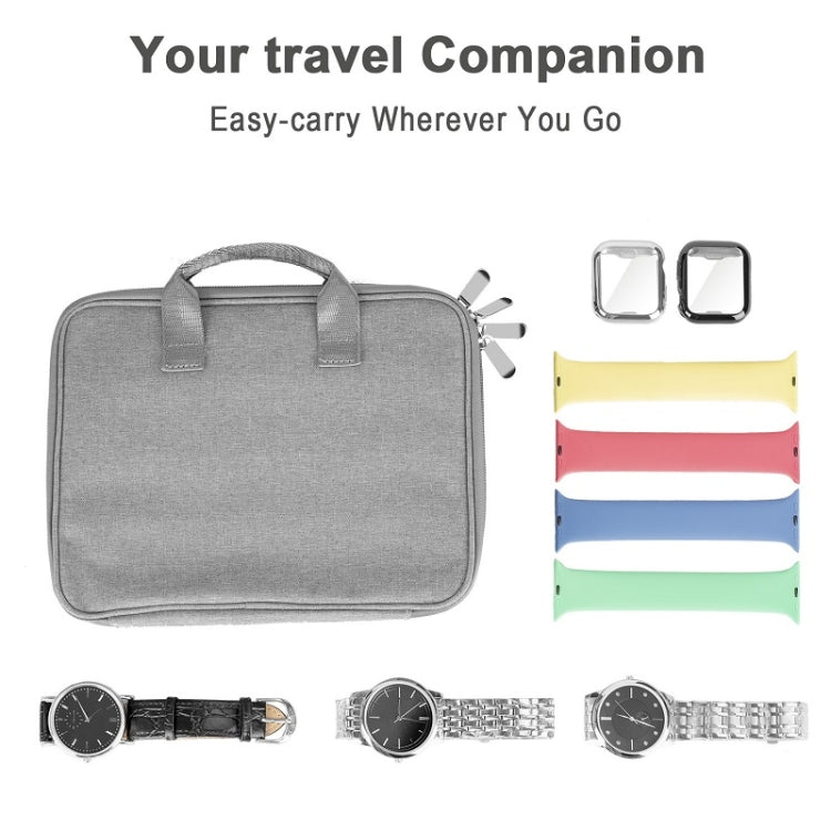 Watch Band Storage Case Holder Dual Layer Watch Band Organizer Bag Carrying Case