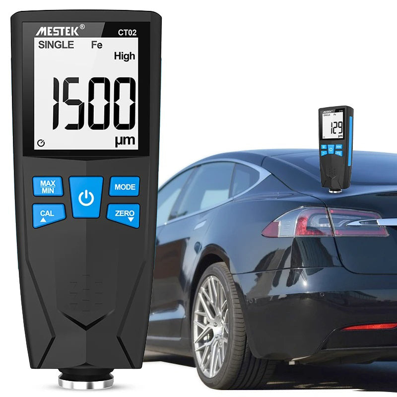 MESTEK CT02 Digital Coating Thickness Gauge 0-1500um Fe / NFe Thickness Meter, Basic Model