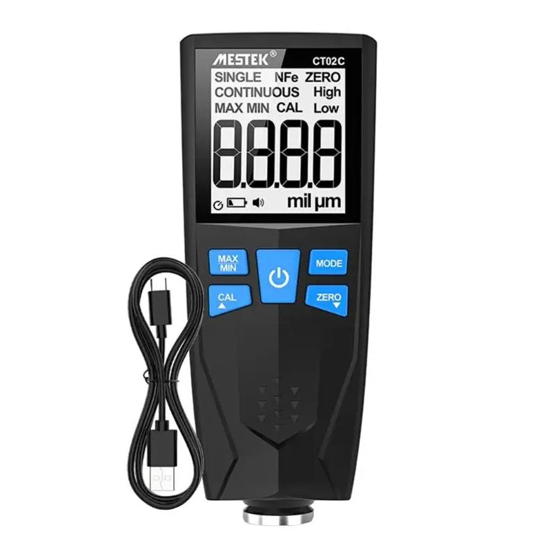 MESTEK CT02C 0-1500um Car Paint Coating Thickness Gauge Fe / NFe Thickness Meter, Upgrade Model
